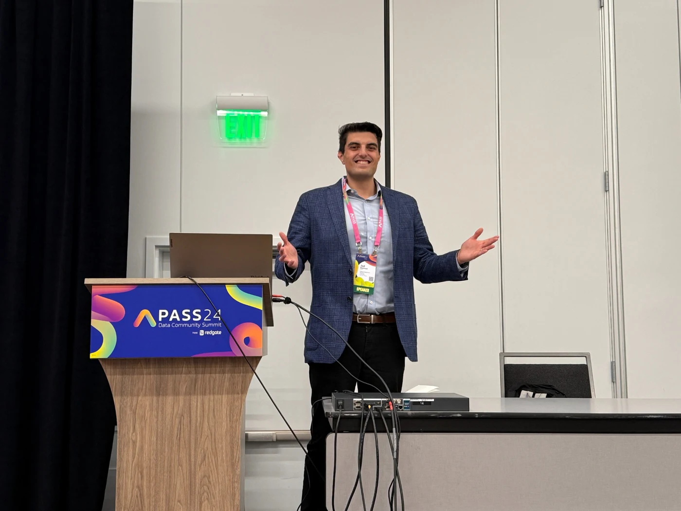 Jad Elahmad presenting at a conference